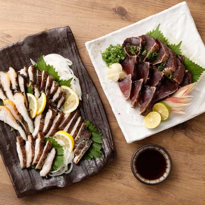 ふるさと納税 土佐清水市 薬味付き 土佐の藁焼き カツオのたたき&ウツボのたたき 各1P 高知の刺身 冷凍【R00525】 |  | 03