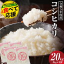 【ふるさと納税】農家さん応援！【令和5年産】田村産 コシヒカリ20kg(5kg×4袋) お米 福島県 田村市 田村 贈答 美味しい 米 kome コメご飯 特Aランク 一等米 単一米 精米 国産 おすすめ 送料無料 緊急支援品 生活応援 コロナ支援 ふぁせるたむら