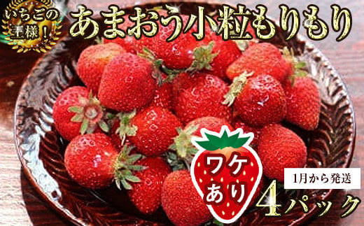 
M756『訳あり』いちごの王様！【あまおう小粒もりもり】(４パック)１月から発送
