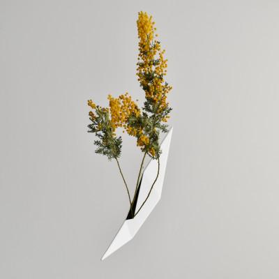 ふるさと納税 木津川市 海外展示会出展 スタイリッシュな花器　ハンギングベース　ホワイト