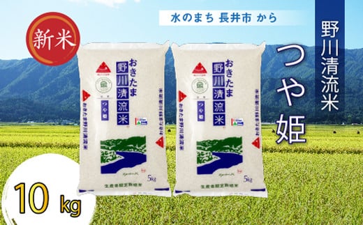 【令和7年産新米】【特別栽培米】野川清流米「つや姫」10kg(5kg×2袋)_A084(R7)