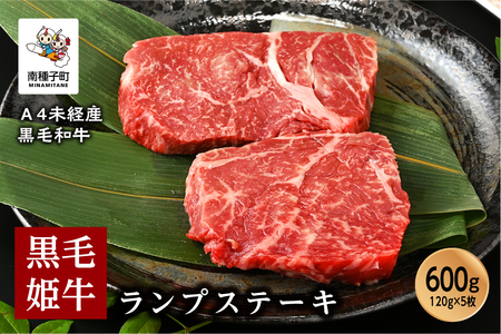 黒毛姫牛「ランプステーキ120g×5枚」A4未経産黒毛和牛【Meat you Kitchen姫ファーム】