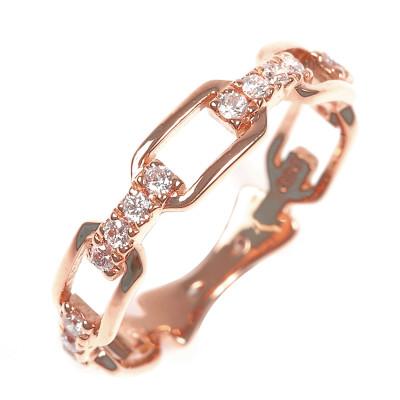 ふるさと納税 富士川町 0.2CT ダイヤチェーンデザインリング　R3990DI-R #15 |  | 02