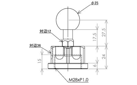マルチマウントアームセットφ25-φ25　Yamaha（ヤマハ）YZF-R1，Suzuki GSX-R1000（07～15）他用 N-F281-B25 雑貨 日用品