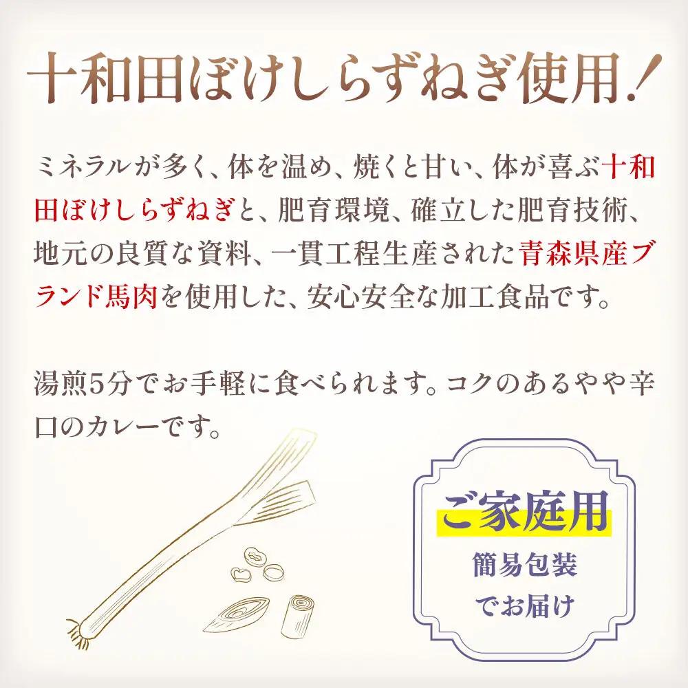 十和田ねぎ馬肉カレー 3個セット＜ご家庭用・簡易包装＞