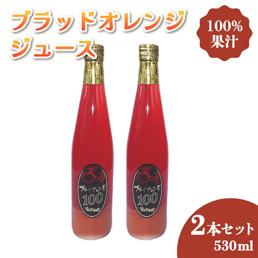 【ふるさと納税】ブラッドオレンジ 100% ジュース 530ml×2本 合計1.06リットル 国産 九州産 熊本産 無添加 柑橘 オレンジジュース みかん オレンジ 100%果汁