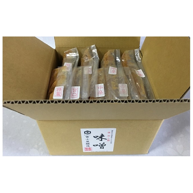 富士屋醸造　信州みそ各種詰合せ　8kg　長野 小諸 味噌 こだわり 食材 お取り寄せ 食べ比べ 調味料 油／味噌 ミソ 