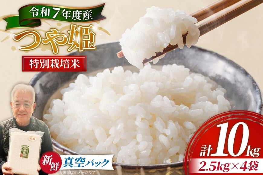 
                  米 令和7年産 特別栽培米 つや姫 10kg (2.5kg×4袋) [齋藤 文芳 山形県 高畠町 tk06biz810000] コメ ご飯 ごはん お米 ブランド米
                