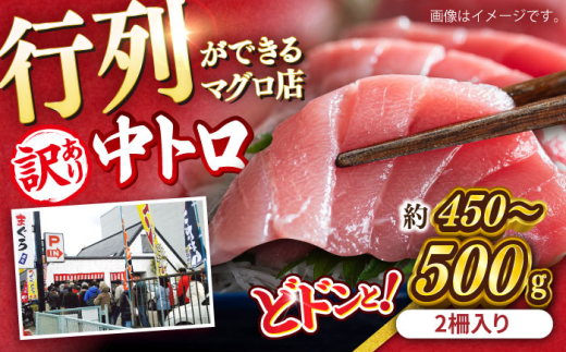 【訳あり】天然 まぐろ 中トロ メバチ （約450〜500g（2柵入り））マグロ まぐろ 鮪 トロ 中トロ 中とろ  魚 柵 【横須賀商工会議所 おもてなしギフト事務局（本まぐろ直売所）】 [AKAK090]