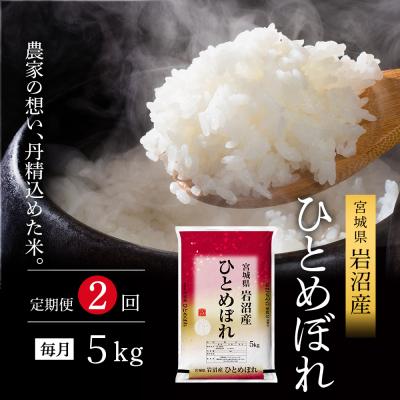 ふるさと納税 岩沼市 【先行予約/2ヶ月連続定期便】令和7年産新米 ひとめぼれ 5kg×2回[No.5704-1208]