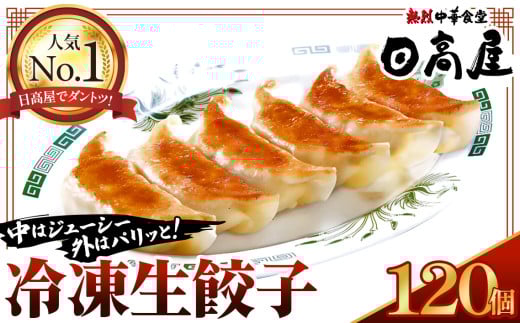 No.308 日高屋 冷凍生餃子 【120個】 ／ ぎょうざ ギョーザ 中華 惣菜 人気 冷凍 手軽 簡単 本格中華 特製 美味しい ジューシー 肉汁たっぷり コク 埼玉県