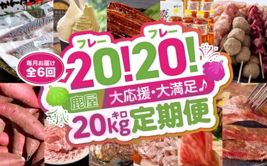 【期間限定 GCF限定お礼の品】【全6回定期便】20（フレー）！20（フレー）！鹿屋大応援・大満足 20kg　KN000-T02