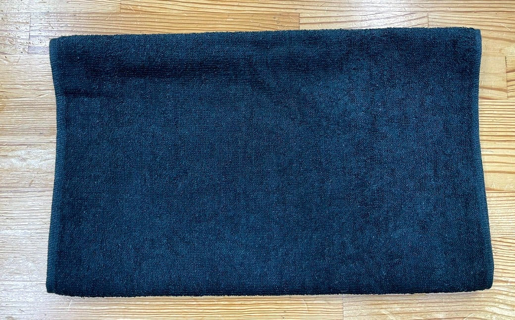 220匁 ヒノキ抗菌防臭加工タオル ショートパイル（ブラック） 