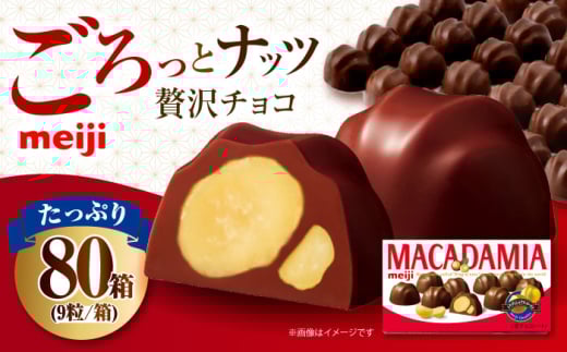 明治 マカダミアチョコレート 9粒×80箱 お菓子 おかし デザート チョコレート チョコ マカダミア マカダミアチョコレート ナッツ ロースト 業務用 大容量 箱 個袋 個包装 小分け シェア 明治 meiji ギフト プレゼント 人気 定番 おすすめ 美味しい バレンタイン ホワイトデー 大阪府高槻市/株式会社 丸正高木商店[AOAA035]