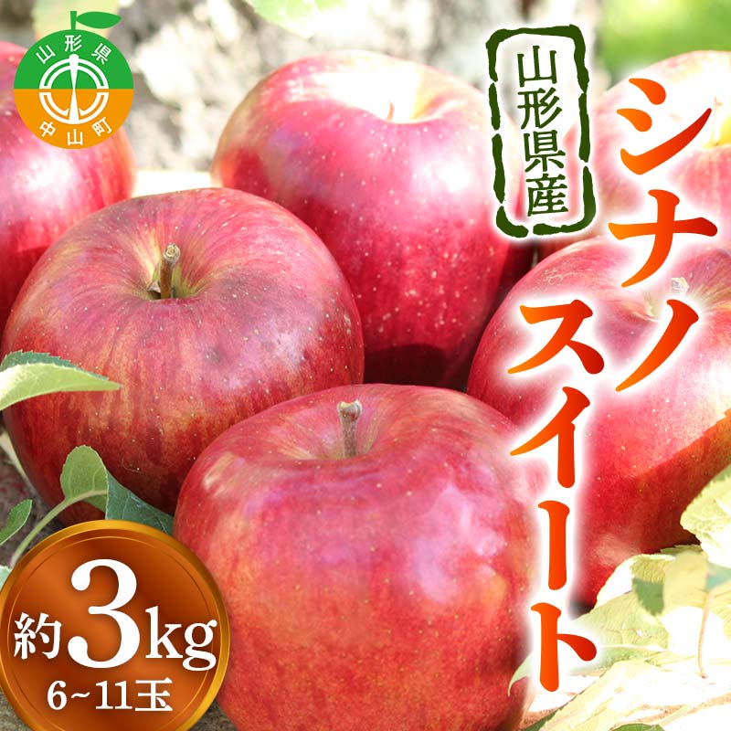 【ふるさと納税】山形県産りんご シナノスイート 約3kg 6～11玉 林檎 リンゴ 果物 くだもの フルーツ 山形県産 F4A-0916