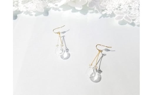 iriser（イリゼ）ていてつ ピアス | ガラス アクセサリー 手作り レディース シンプル かわいい オシャレ プレゼント ギフト 贈り物 母の日