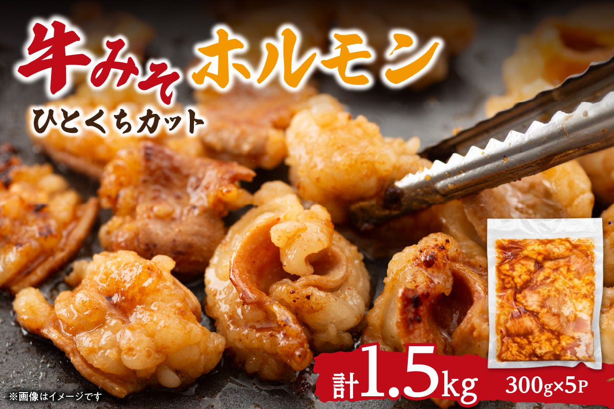 総重量1.5kg！牛みそホルモン ひとくちカット