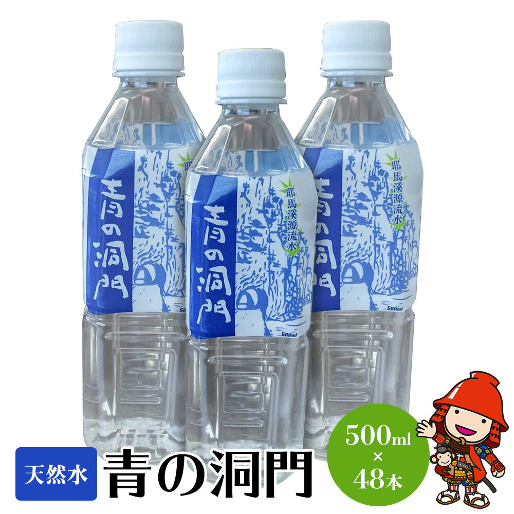 【ふるさと納税】ミネラルウォーター500ml×48本 | 送料無料 耶馬溪源流水 青の洞門 大分県中津産 国産 天然水 飲料水 保存 備蓄