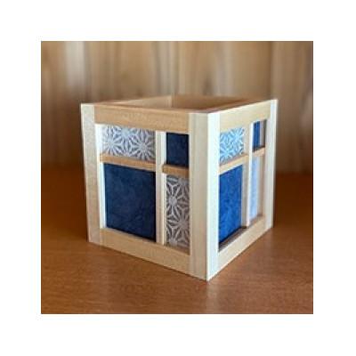 ふるさと納税 米原市 キューブ型あんどん「和あそ美cube」青 |  | 01