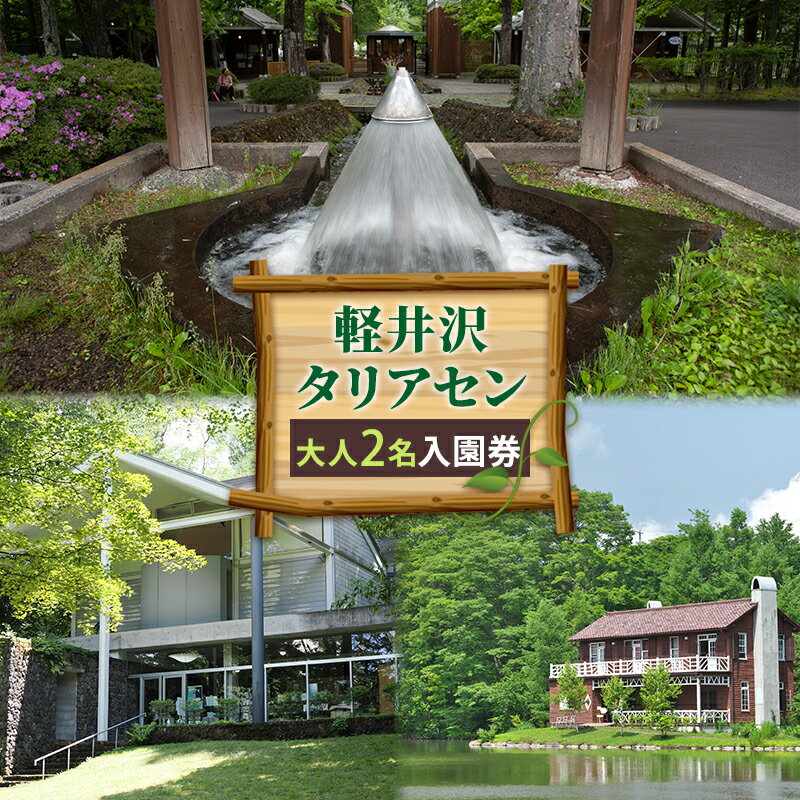 【ふるさと納税】軽井沢タリアセン　大人2名　入園券 チケット 入場券 優待券 塩沢湖 美術館 レストラン 買い物 ショップ リゾート 自然 リラックス