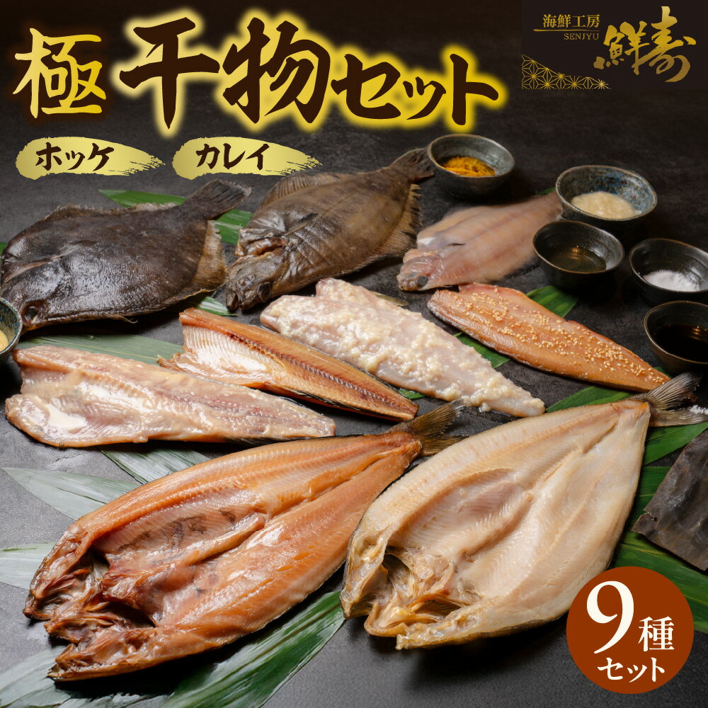 【ふるさと納税】 極上 干物 セット 9種 鮮寿 ホッケ カレイ 塩 醤油 塩麹 西京漬け カレー味 味醂 厳選 食べ比べ おかず おつまみ ご飯のお供 焼くだけ 贈答 ギフト お取り寄せ 冷凍 北海道 札幌市