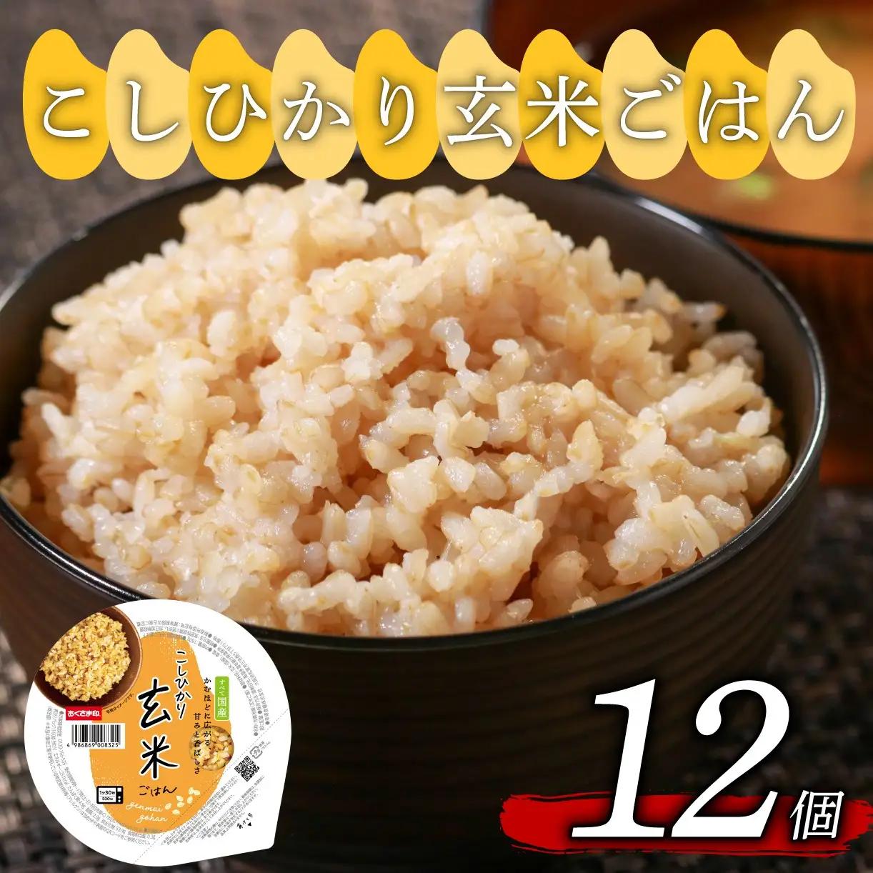 【玄米パック】 もちプチ食感 プレミアムこしひかり 160g 12個 玄米パック