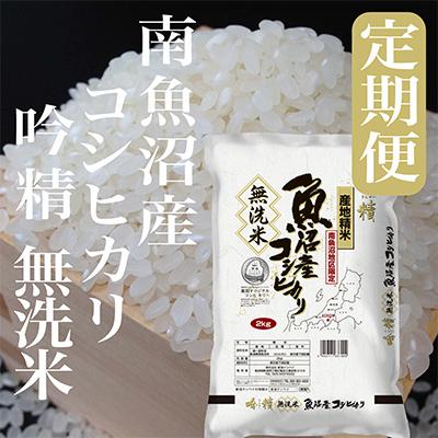 ふるさと納税 南魚沼市 【毎月定期便】【10Kg】無洗米 吟精 南魚沼産コシヒカリ 全12回