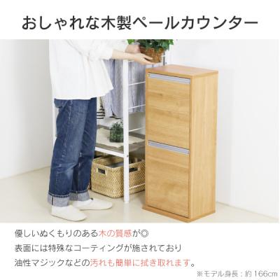ふるさと納税 三条市 〔川口工器〕木製2分別ダストボックス(ナチュラル)【069S002】 |  | 01