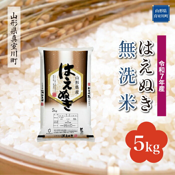 【ふるさと納税】令和7年産 真室川町厳選 はえぬき ［無洗米］ 5kg（5kg×1袋）