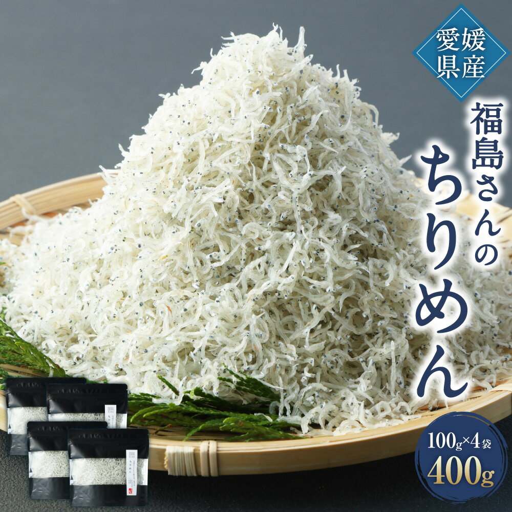【ふるさと納税】福島さんのちりめん 100g×4袋 合計400g 海鮮 加工品 ちりめんじゃこ しらす干し イワシ いわし 宇和海 愛媛県産 冷蔵 送料無料【えひめの町（超）推し！（伊方町）】(97)