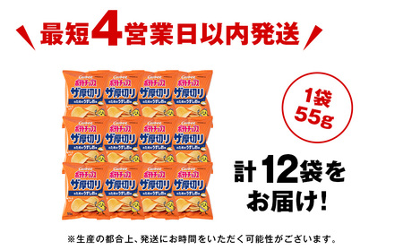 ザ厚切りのための うすしお味 12袋 1箱 カルビー ポテトチップス 《千歳工場製造》