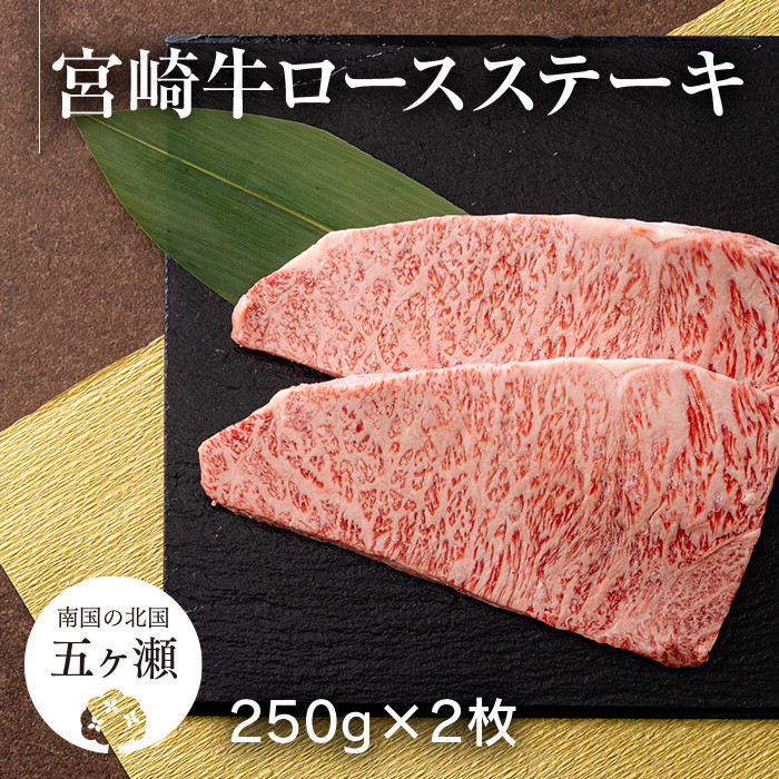 
宮崎牛ロースステーキ 2枚（計 500g） | 肉 にく お肉 おにく 牛 牛肉 和牛 宮崎牛 牛ロース ロース ステーキ 宮崎県 五ヶ瀬町
