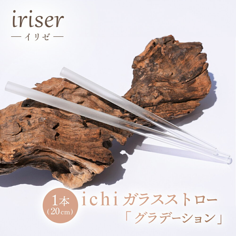 【ふるさと納税】 iriser（イリゼ）ガラスストロー20cm「グラデーション」｜食洗器可 電子レンジ可 エコ 脱プラスチック 耐熱ガラスストロー 洗浄ブラシ付き 脱プラ エコ活 SDGs 普段使い ギフト プレゼント 福島 南相馬