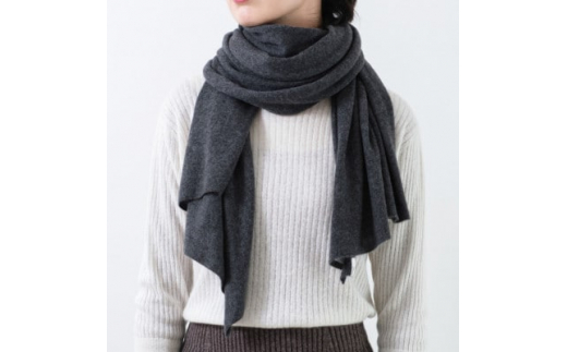 
日本製 BABY CASHMERE STOLE(150cm×60cm)　チャコールグレー【1132758】
