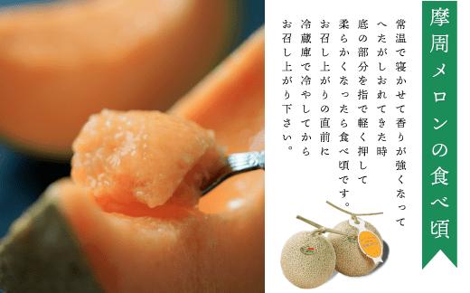 ☆先行予約☆3074.摩周メロン秀品２玉入り（1玉1.3kg以上）　メロン　8月上旬より順次発送