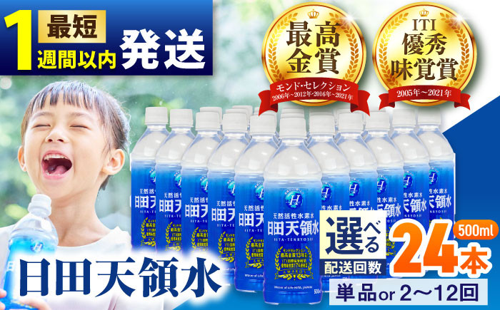 
            【最短1週間以内発送】【選べる回数】日田天領水 500ml×24本/飲料水 水 みず 備蓄 防災 天然水 天然 ミネラルウォーター みねらるうぉーたー ミネラル シリカ/ 日田市 / グリーングループ株式会社 [AREG033-36,41-48]
          