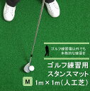 【ふるさと納税】ゴルフ スタンスマット 1m×1m GL489 芝 人工芝 練習用 カール アイリスソーコー 人工芝 マット 庭 打ちっぱなし 国産