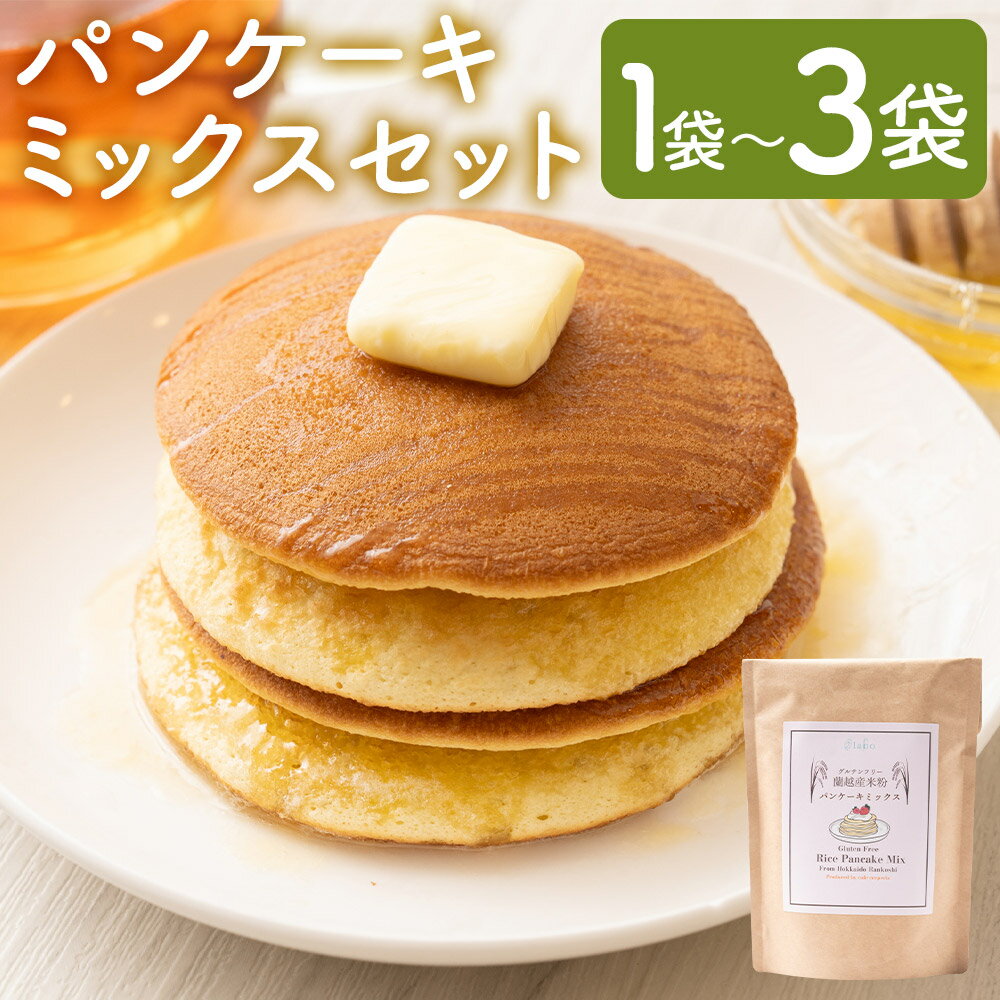 【ふるさと納税】北海道蘭越産米粉パンケーキミックス 1袋/2袋/3袋 選べる内容量 1袋約225g ミックス 粉 製菓用 パンケーキミックス 手作り デザート スイーツ 米粉 グルテンフリー 蘭越町 送料無料