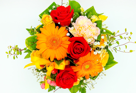 A-958 ホワイトデー用アレンジフラワー「オレンジ系」