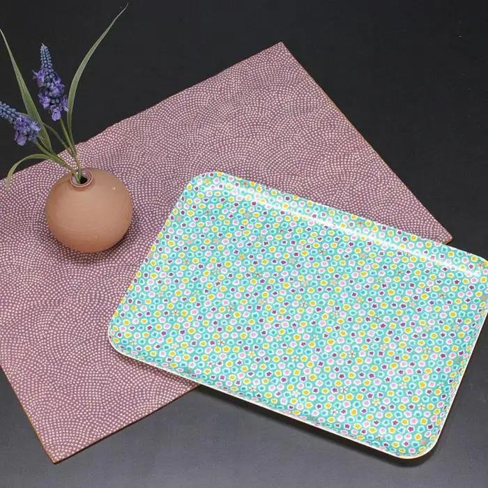 タツクラフト 友禅和紙トレー L 39cm 2枚セット 桜 金平糖 水色 【Tk323】