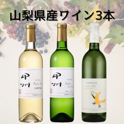 【ふるさと納税】山梨県産甲州ワイン3本セット(5)　051【1684463】