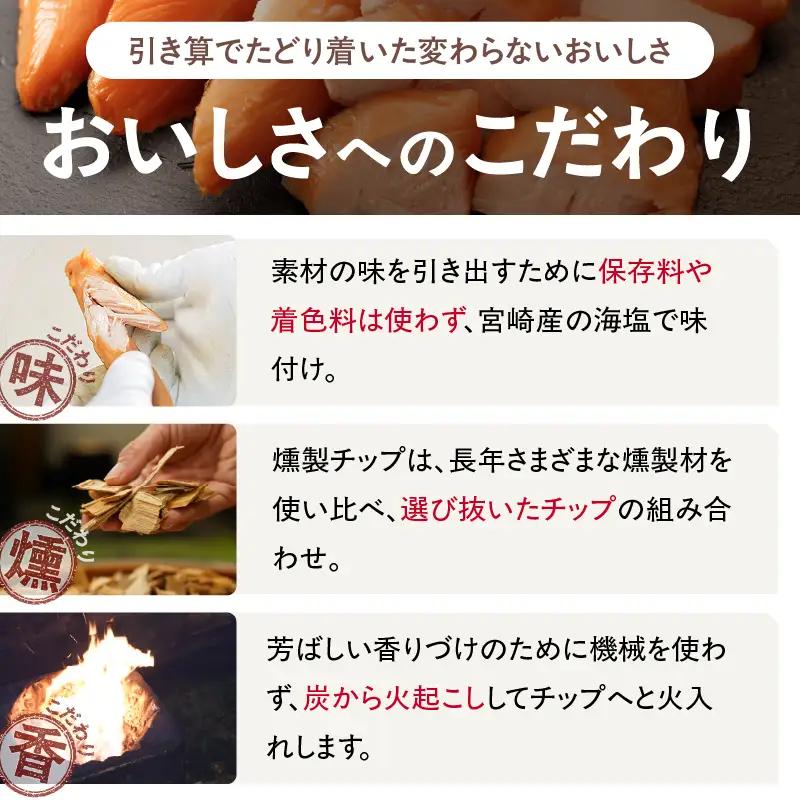 鶏のささみくんせい ＜ゆず胡椒 120本＞ おつまみ スモーク チキン 燻製【雲海物産】_A0114-214
