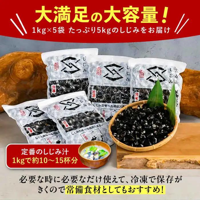 しじみ しじみ 地元でも入手困難なレアサイズ！ 宍道湖産ヤマトシジミ(冷凍砂抜き済み)Lサイズ1kg×5袋(5kg) 島根県松江市/宍道湖漁業協同組合[ALAZ001] しじみ しじみ