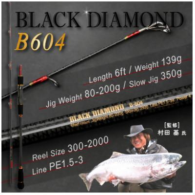ふるさと納税 潮来市 ウォーターランド ジギングロッド ブラックダイヤモンド ベイトロッド B604 村田基監修