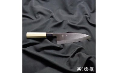 土佐打ち刃物 出刃包丁 180mm | 片刃 白紙2号 朴八角柄 徳蔵オリジナル【32018】