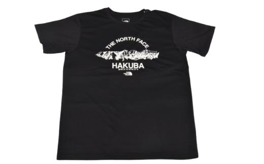 THE NORTH FACE「白馬三山 Tシャツ」ウィメンズM　ブラック【P0550495_W_M_BL】