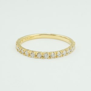 K18YG 0.30ct 6分エタニティリング　ラボグロウンダイヤモンド　LD0063B