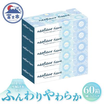 ふるさと納税 富士市 スリムボックスティッシュ 5箱 12パック 消耗品 備蓄 ティッシュペーパー[sf077-156]