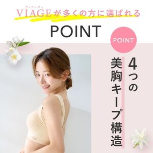 ブラジャー VIAGE ビューティアップ ナイトブラ 選べる サイズ カラー ブラ 単品 育乳 バストアップ L・ブルーグレー