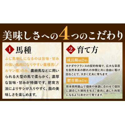 ふるさと納税 氷川町 馬肉 ふじ 馬刺し ユッケ 合計約300g(50g×6個) 道の駅竜北 |  | 01
